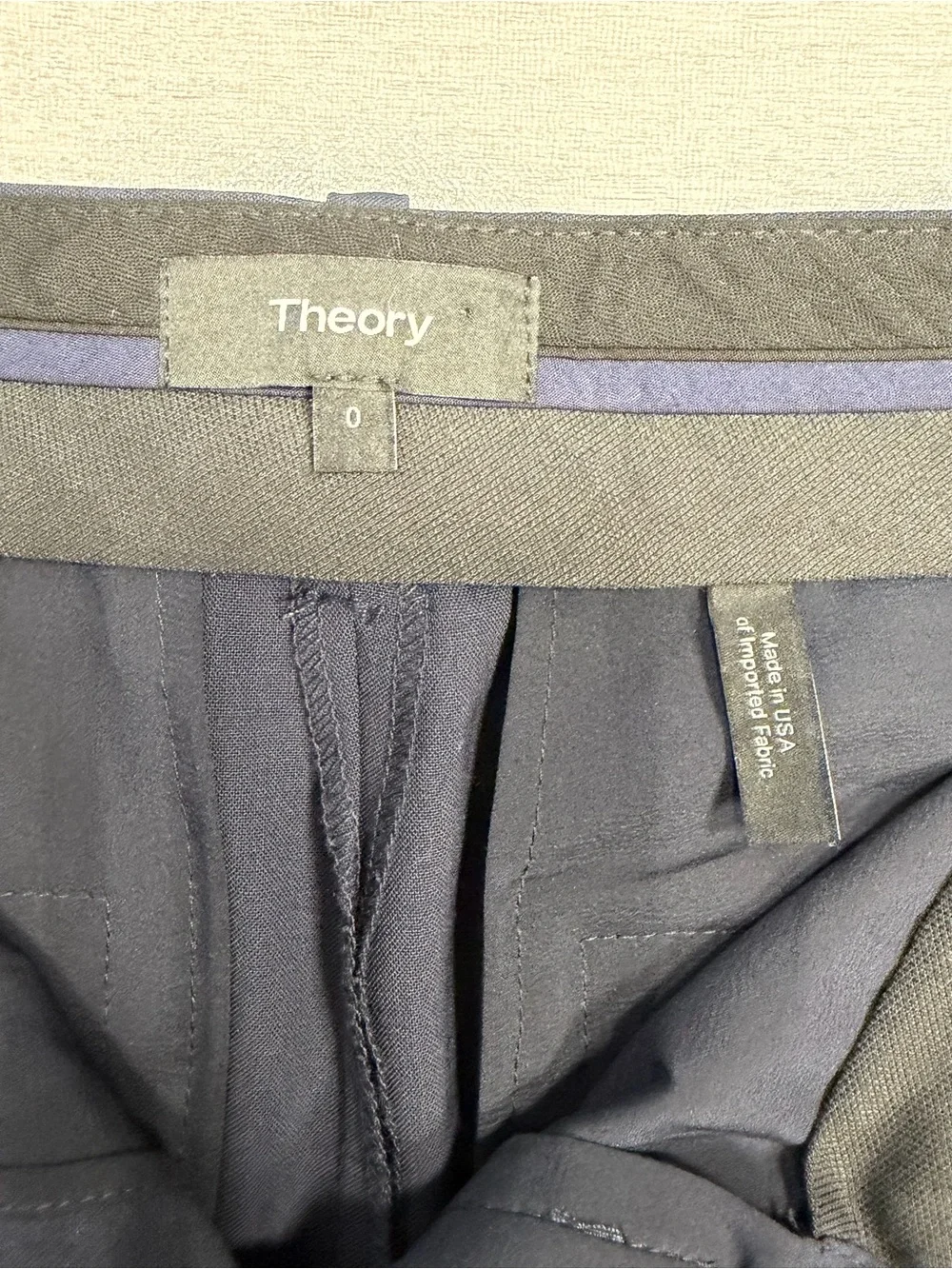 Theory Leska Navy Blue Dress Pants Slim Fit